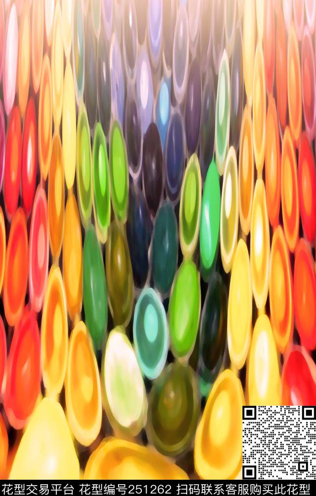 水果圆点定位变形数码印花华亿平台下载（图片编号: 251262） - 瓦栏（Walan）