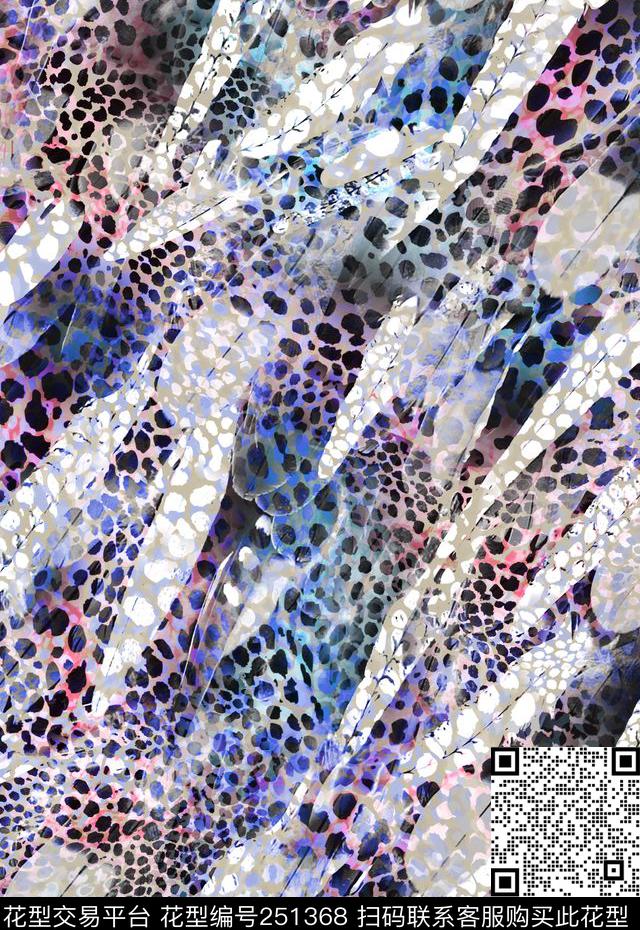 动物纹豹纹数码印花华亿平台下载（图片编号: 251368） - 瓦栏（Walan）