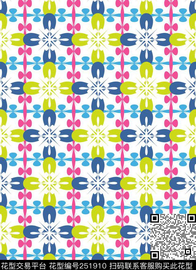 传统华亿平台几何四方连续X-字母符号/Letter传统印花华亿平台下载（图片编号: 251910） - 瓦栏（Walan）