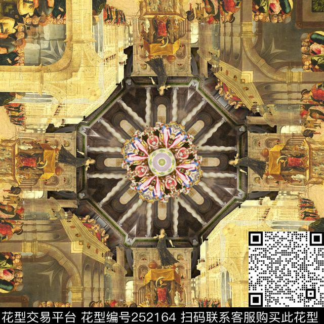 定位方巾油画城市建筑知性方巾数码印花华亿平台下载（图片编号: 252164） - 瓦栏（Walan）