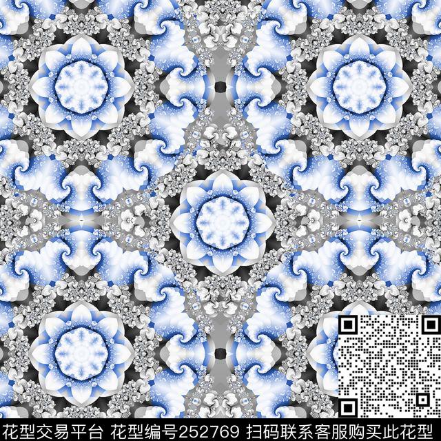 抽象几何传统华亿平台老年装老人四方连续前卫几何数码印花华亿平台下载（图片编号: 252769） - 瓦栏（Walan）