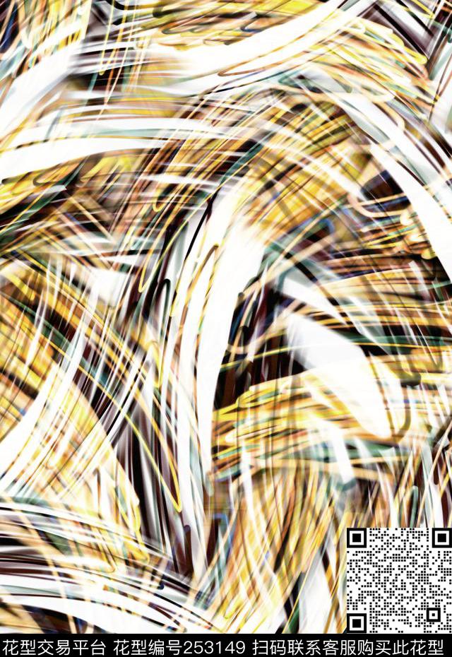 抽象线条光线肌理抽象数码印花华亿平台下载（图片编号: 253149） - 瓦栏（Walan）