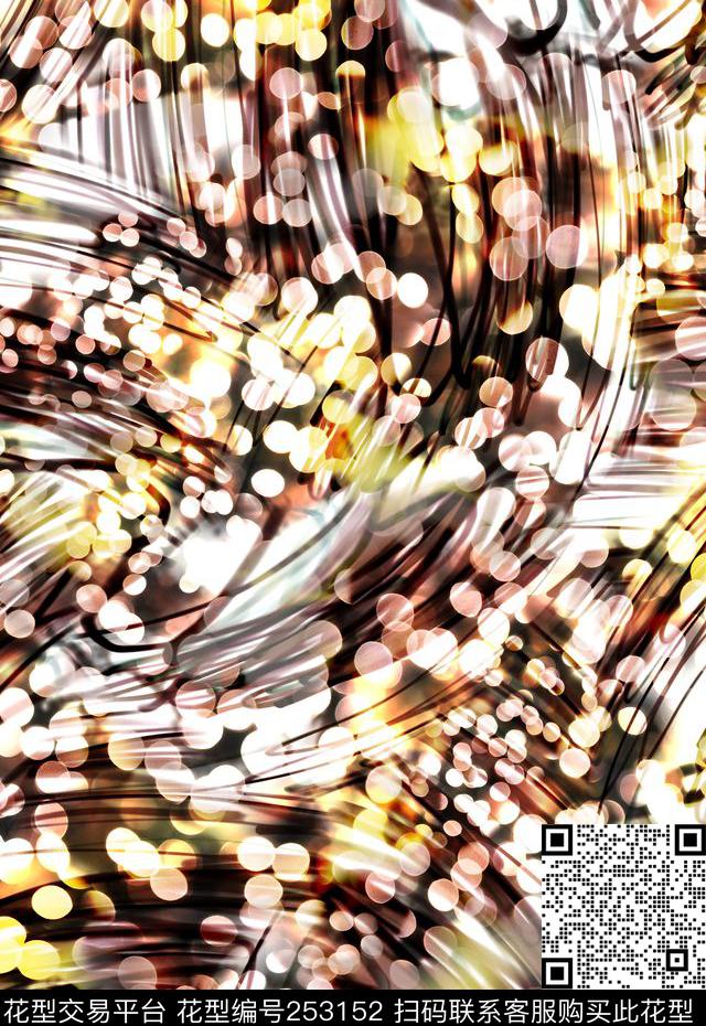 抽象光点光斑线条抽象数码印花华亿平台下载（图片编号: 253152） - 瓦栏（Walan）