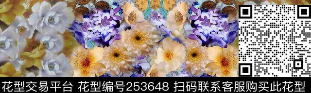 花卉大花丝巾长巾时尚大气数码印花华亿平台下载（图片编号: 253648） - 瓦栏（Walan）
