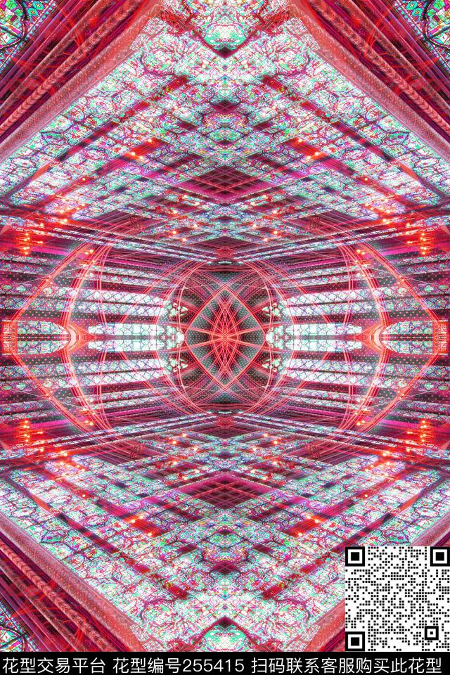 休闲抽象几何数码印花华亿平台下载（图片编号: 255415） - 瓦栏（Walan）