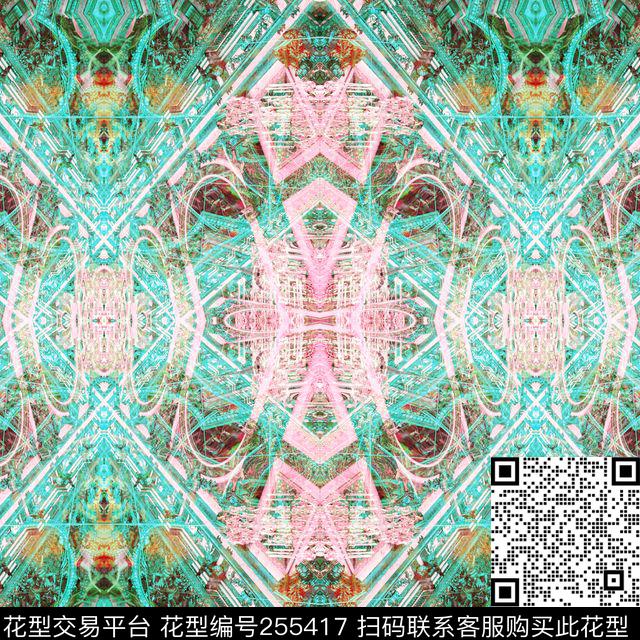 对称镜像欧式宫廷建筑华丽长巾奢华休闲怀旧数码印花华亿平台下载（图片编号: 255417） - 瓦栏（Walan）