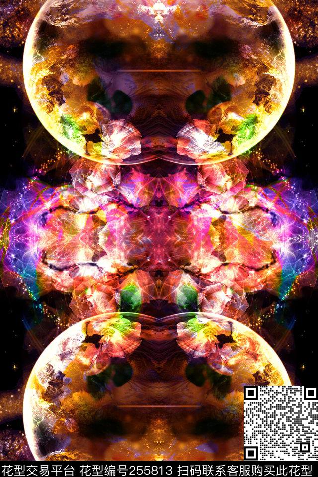 镜像对称光感数码印花华亿平台下载（图片编号: 255813） - 瓦栏（Walan）