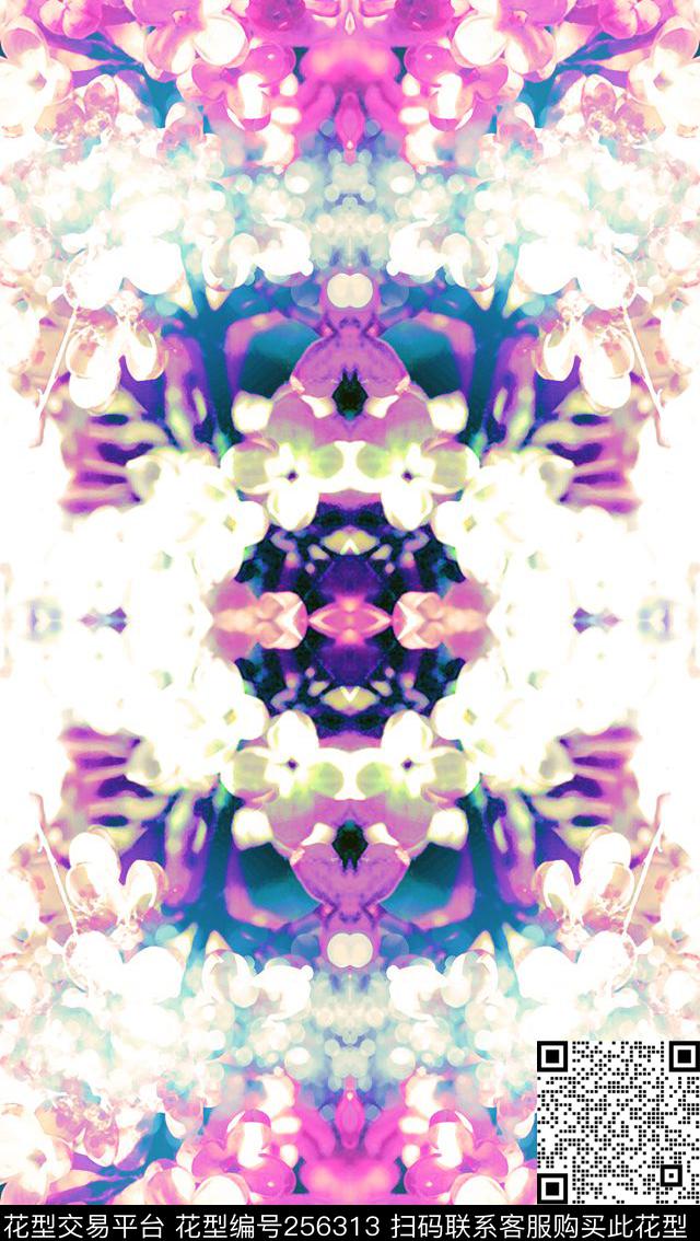 朦胧花卉光斑斑点梦幻数码印花华亿平台下载（图片编号: 256313） - 瓦栏（Walan）
