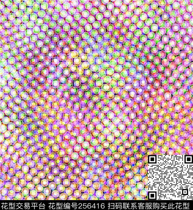 密集点点元几何肌理数码印花华亿平台下载（图片编号: 256416） - 瓦栏（Walan）