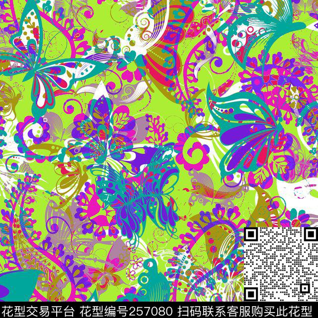 佩斯利火腿纹花卉民族风抽象怀旧数码印花华亿平台下载（图片编号: 257080） - 瓦栏（Walan）