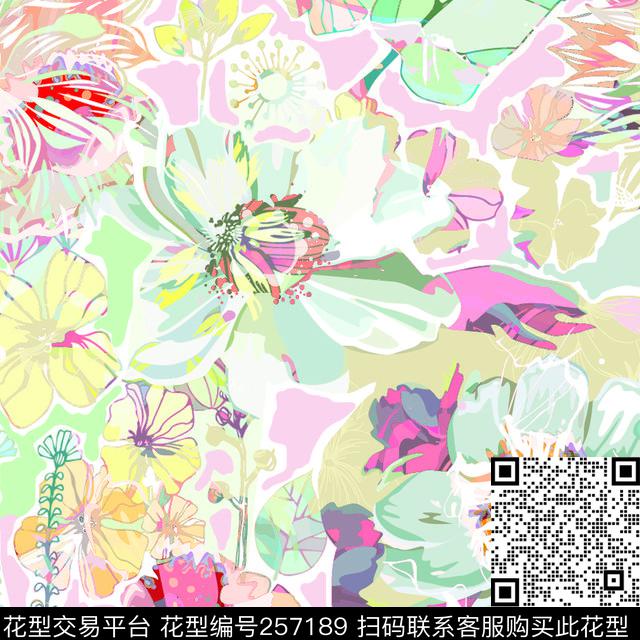 清新淡雅花卉传统S-艺术花卉/Art传统印花华亿平台下载（图片编号: 257189） - 瓦栏（Walan）