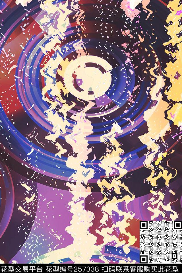 肌理抽象水波纹水纹数码印花华亿平台下载（图片编号: 257338） - 瓦栏（Walan）