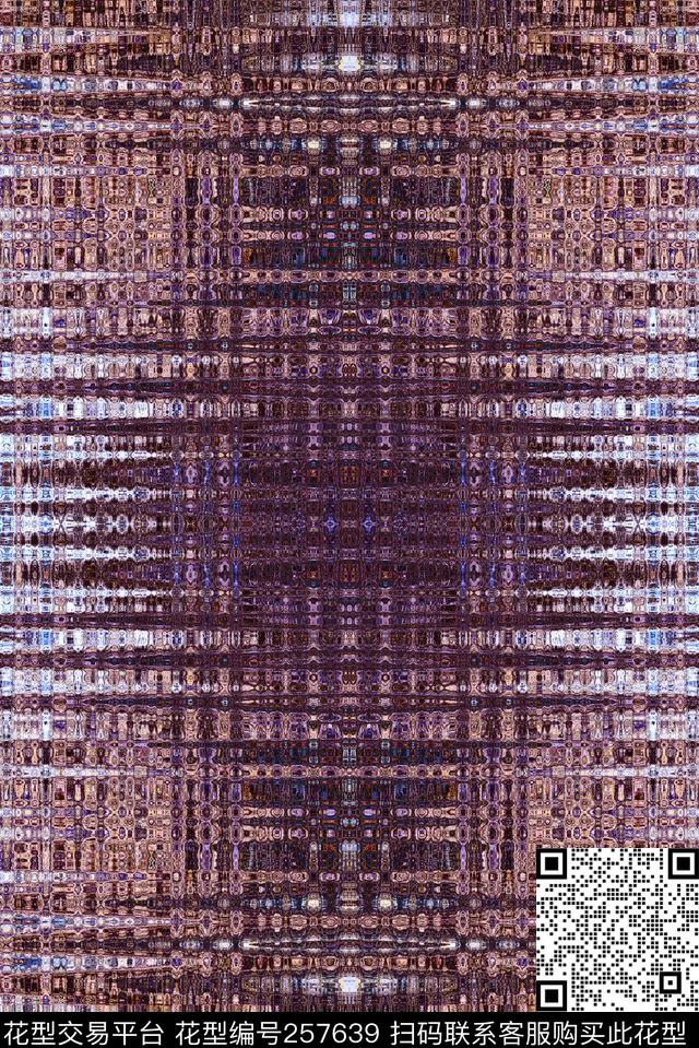 对称条纹复古数码印花华亿平台下载（图片编号: 257639） - 瓦栏（Walan）