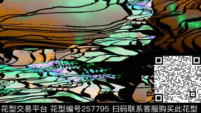 几何线条景观数码印花华亿平台下载（图片编号: 257795） - 瓦栏（Walan）