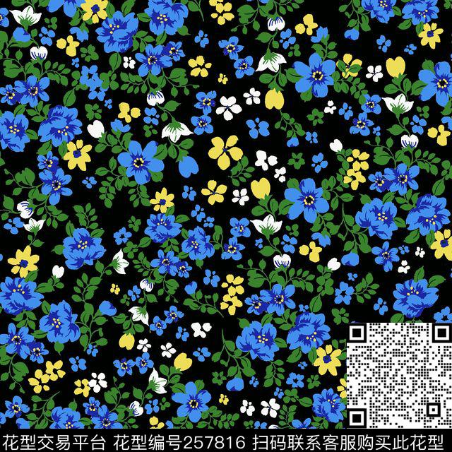 小碎花田园清新传统印花华亿平台下载（图片编号: 257816） - 瓦栏（Walan）