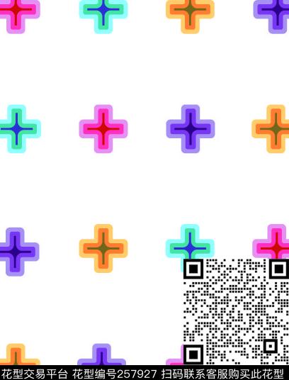 十字几何X-字母符号/Letter传统印花华亿平台下载（图片编号: 257927） - 瓦栏（Walan）