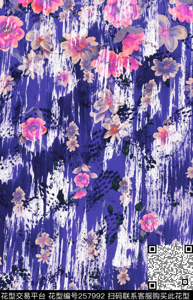 深底浅花肌理休闲数码印花华亿平台下载（图片编号: 257992） - 瓦栏（Walan）
