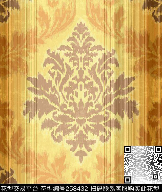 欧式古典装饰花纹传统印花华亿平台下载（图片编号: 258432） - 瓦栏（Walan）