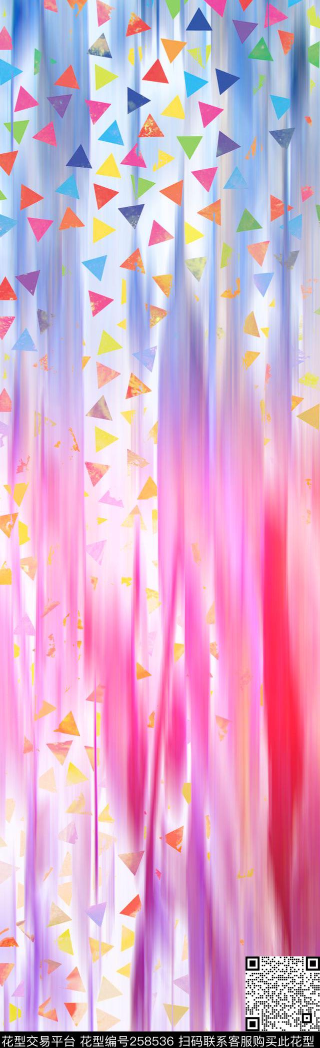 抽象绚丽朦胧数码印花华亿平台下载（图片编号: 258536） - 瓦栏（Walan）