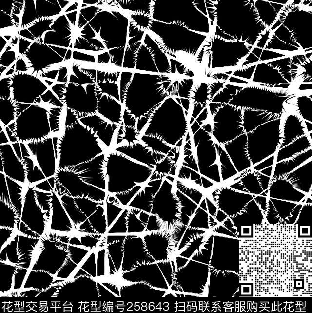 黑白经典随意传统印花华亿平台下载（图片编号: 258643） - 瓦栏（Walan）