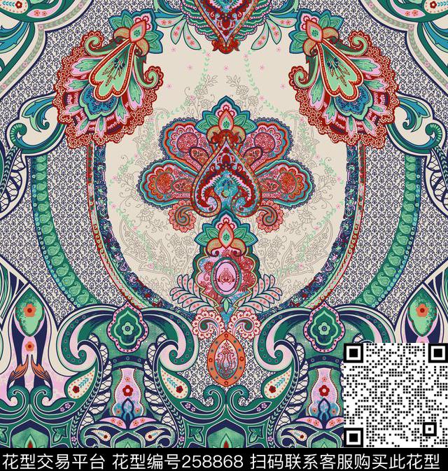 定位欧式花卉传统印花华亿平台下载（图片编号: 258868） - 瓦栏（Walan）