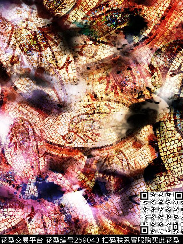 民族风数码印花华亿平台下载（图片编号: 259043） - 瓦栏（Walan）