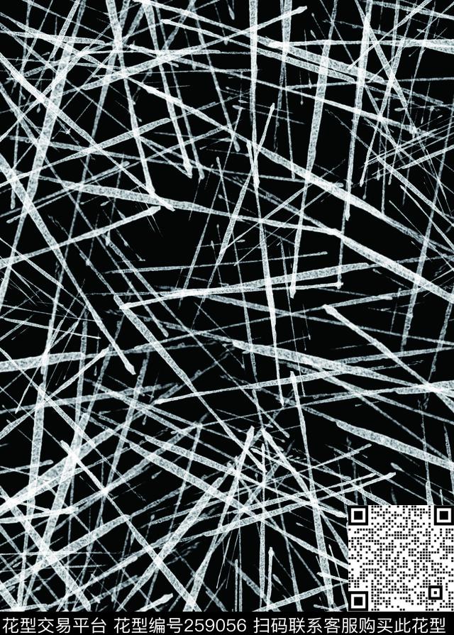 黑白刮痕编织数码印花华亿平台下载（图片编号: 259056） - 瓦栏（Walan）