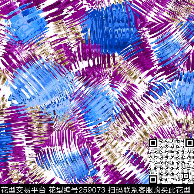 几何抽象肌理数码印花华亿平台下载（图片编号: 259073） - 瓦栏（Walan）
