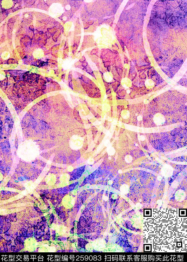 抽象梦幻朦胧数码印花华亿平台下载（图片编号: 259083） - 瓦栏（Walan）