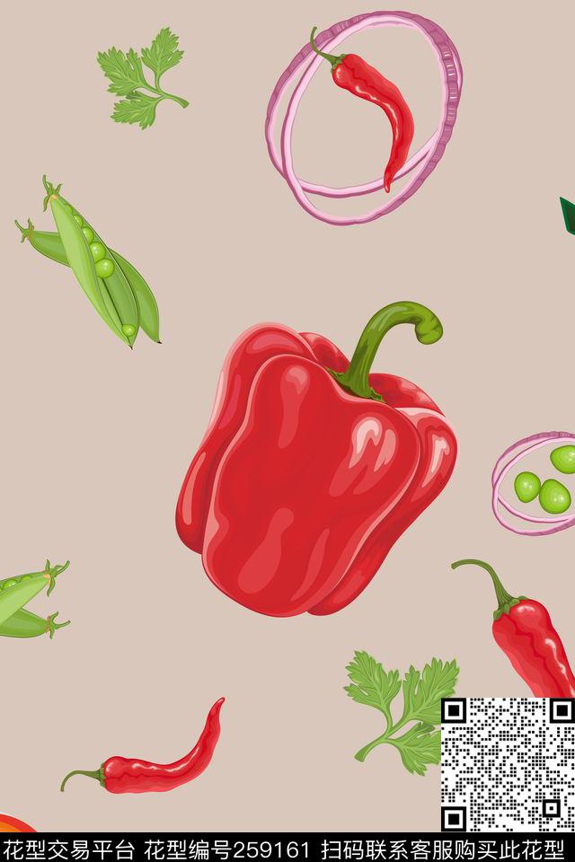 蔬菜水果组合传统印花华亿平台下载（图片编号: 259161） - 瓦栏（Walan）