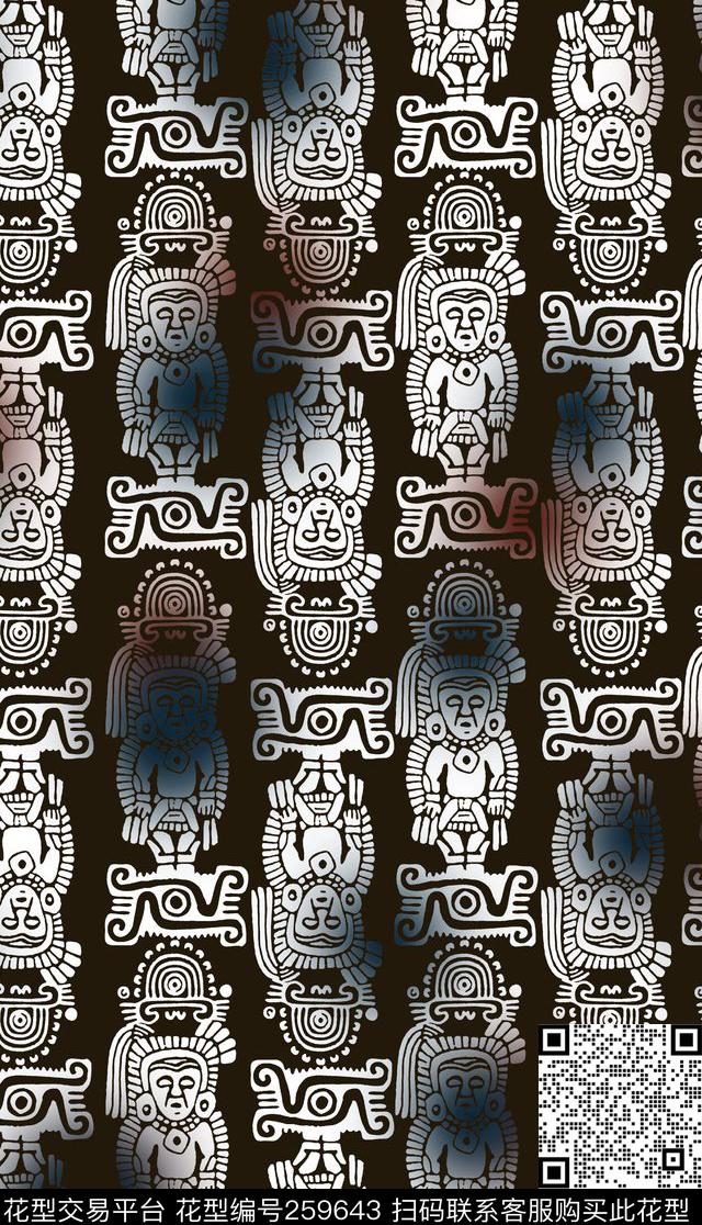 民族风数码印花华亿平台下载（图片编号: 259643） - 瓦栏（Walan）