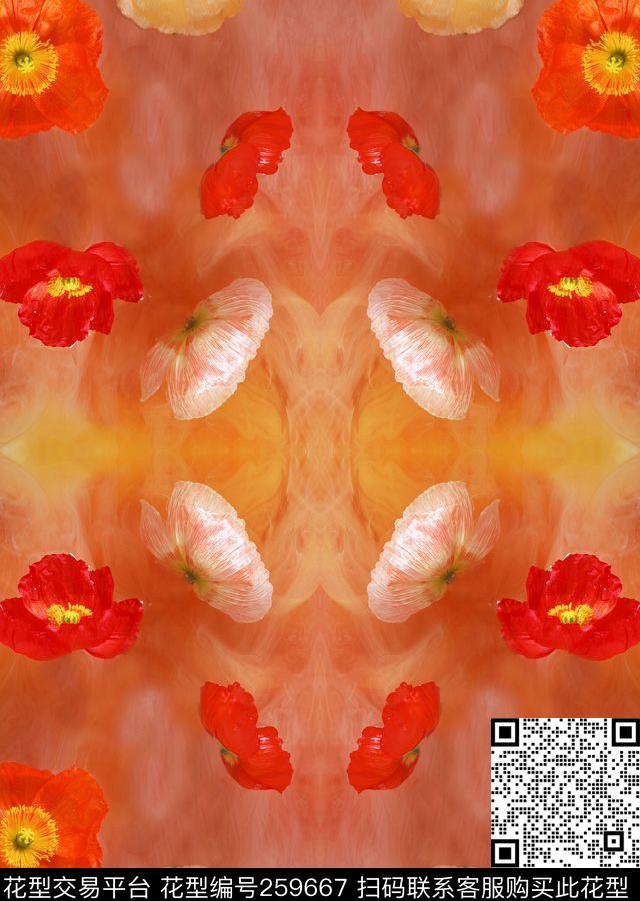 ♥红桃A〖艺术涂鸦〗数码印花华亿平台下载（图片编号: 259667） - 瓦栏（Walan）