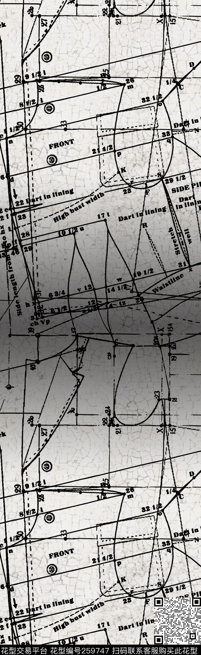 制版线简约个性数码印花华亿平台下载（图片编号: 259747） - 瓦栏（Walan）