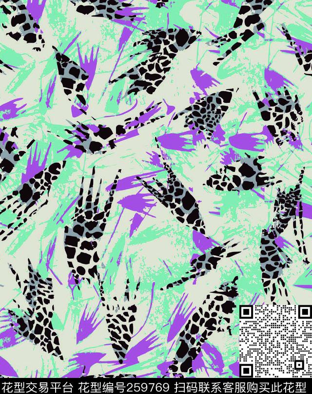 几何抽象传统印花华亿平台下载（图片编号: 259769） - 瓦栏（Walan）