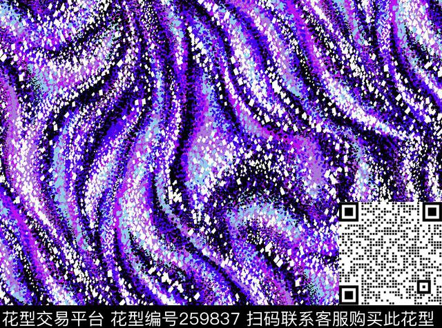 抽象个性炫彩数码印花华亿平台下载（图片编号: 259837） - 瓦栏（Walan）