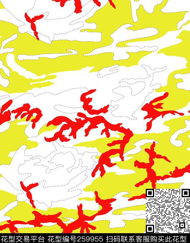 剪影抽象亮丽传统印花华亿平台下载（图片编号: 259955） - 瓦栏（Walan）