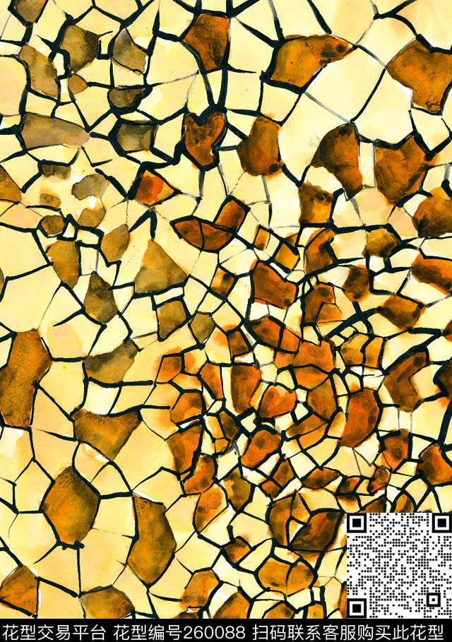 蛇皮纹样野性数码印花华亿平台下载（图片编号: 260088） - 瓦栏（Walan）