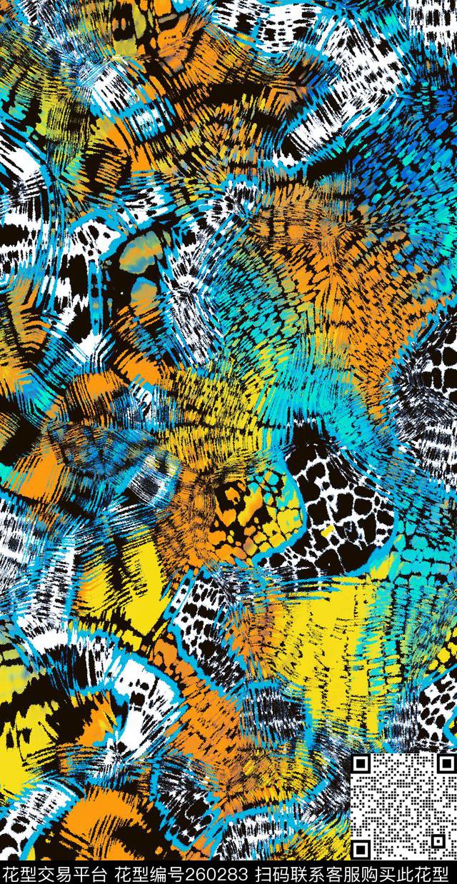 动物纹肌理时尚数码印花华亿平台下载（图片编号: 260283） - 瓦栏（Walan）