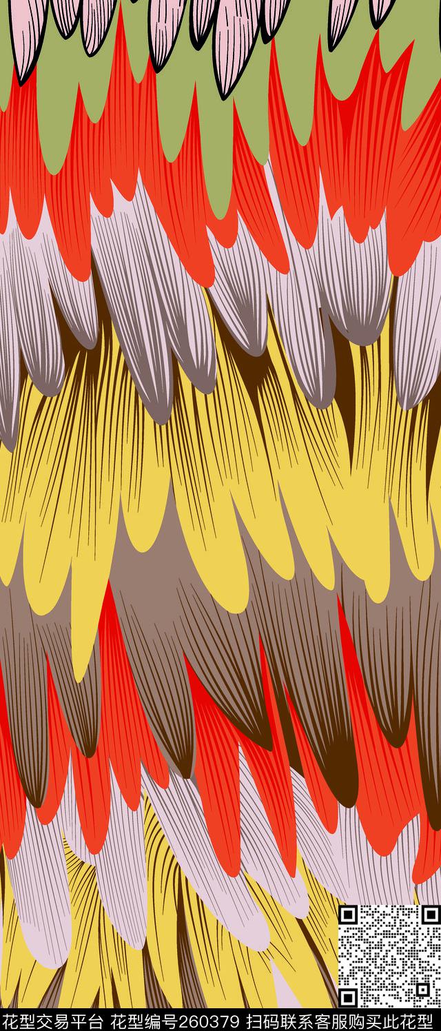 羽毛清新简约传统印花华亿平台下载（图片编号: 260379） - 瓦栏（Walan）