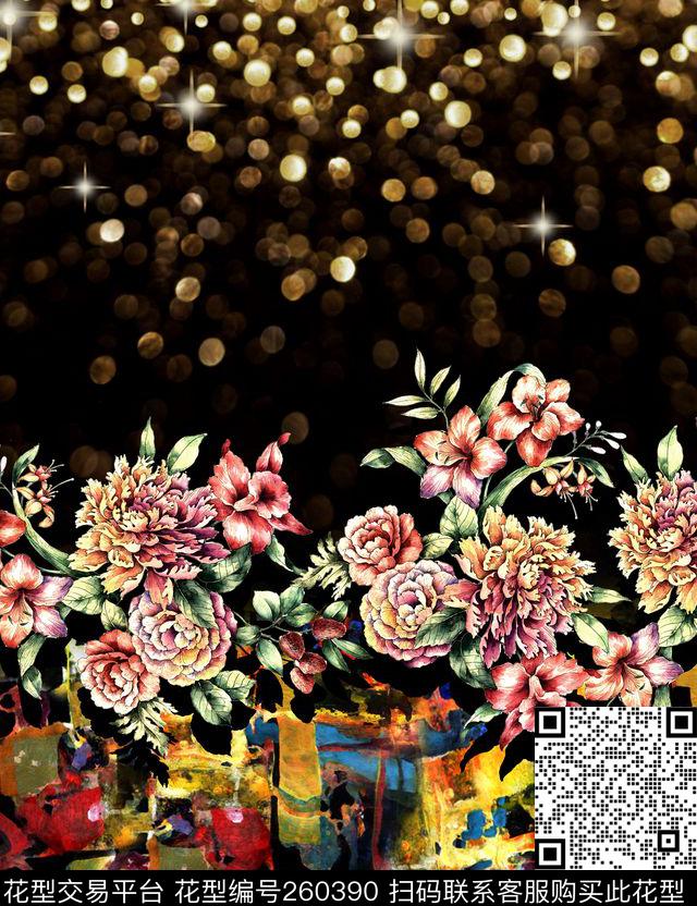 定位花卉星空数码印花华亿平台下载（图片编号: 260390） - 瓦栏（Walan）