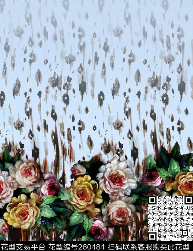 定位花卉高贵数码印花华亿平台下载（图片编号: 260484） - 瓦栏（Walan）
