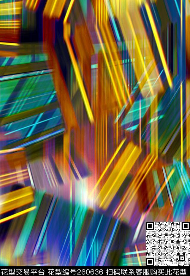 抽象线条几何数码印花华亿平台下载（图片编号: 260636） - 瓦栏（Walan）