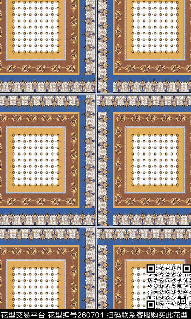 格子经典时尚数码印花华亿平台下载（图片编号: 260704） - 瓦栏（Walan）