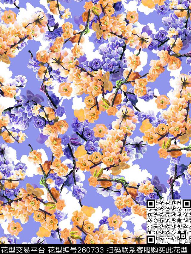 花卉花朵写实照片花卉数码印花华亿平台下载（图片编号: 260733） - 瓦栏（Walan）