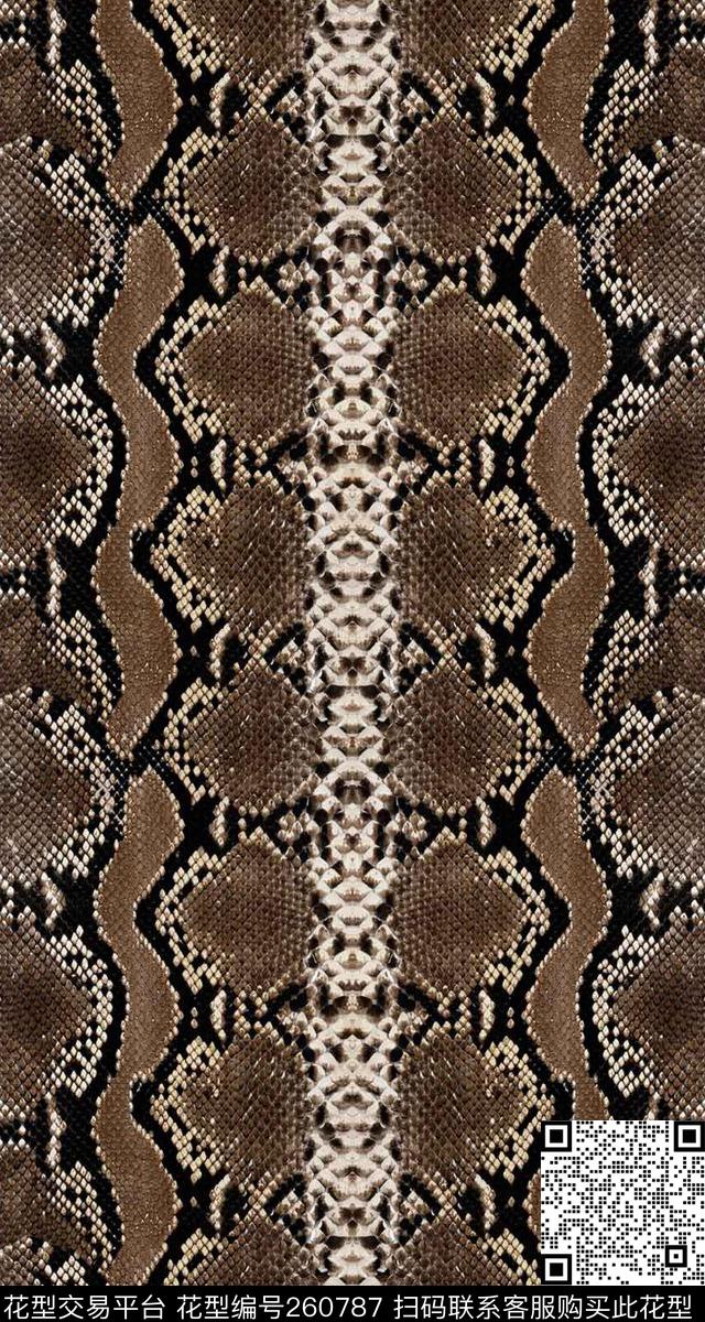 蛇纹时尚个性数码印花华亿平台下载（图片编号: 260787） - 瓦栏（Walan）