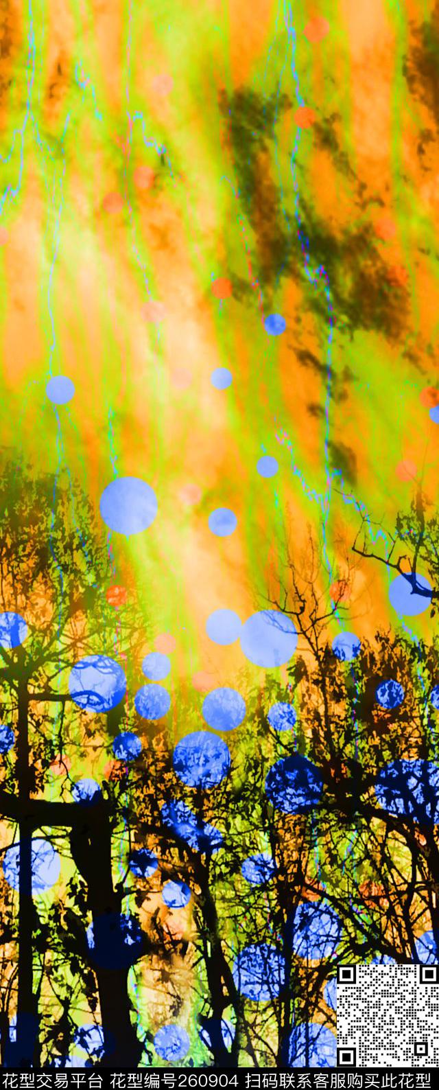 景观炫彩梦幻数码印花华亿平台下载（图片编号: 260904） - 瓦栏（Walan）