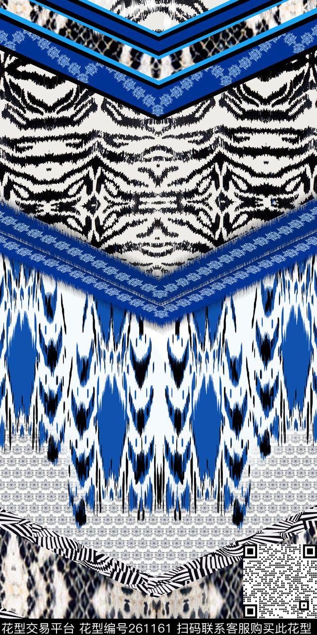 几何动物纹经典数码印花华亿平台下载（图片编号: 261161） - 瓦栏（Walan）