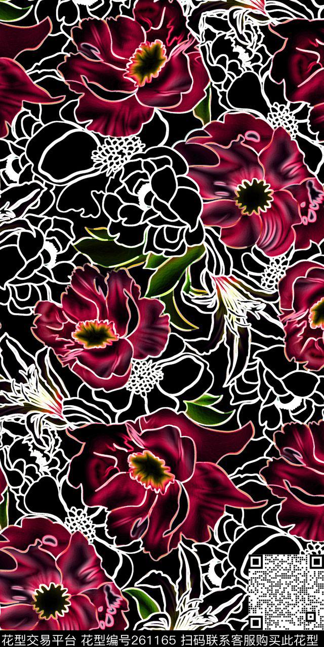 花卉亮边高贵传统印花华亿平台下载（图片编号: 261165） - 瓦栏（Walan）