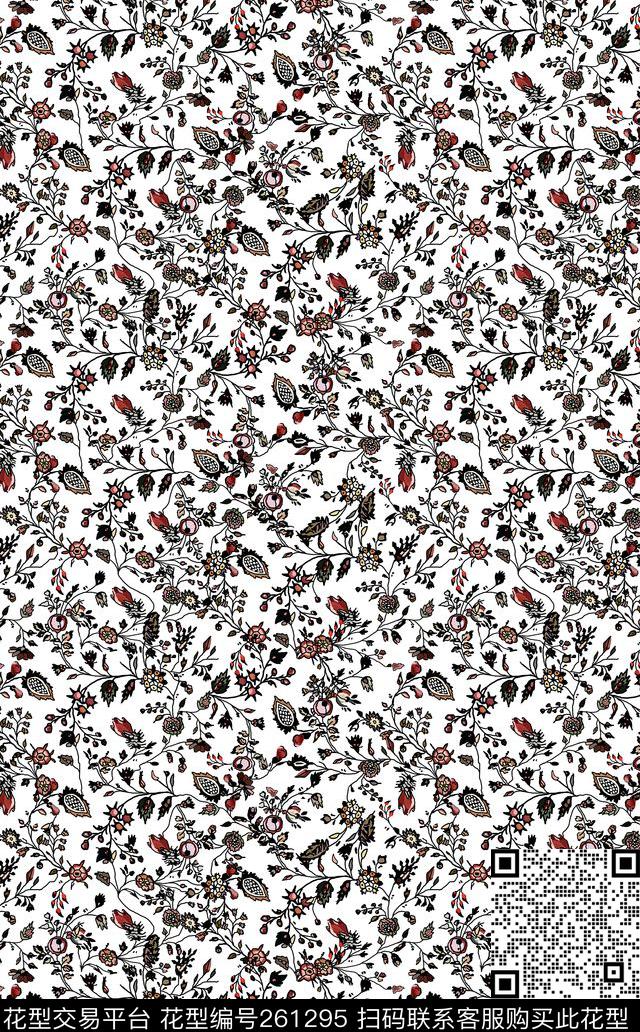 花卉欧式佩兹利传统印花华亿平台下载（图片编号: 261295） - 瓦栏（Walan）