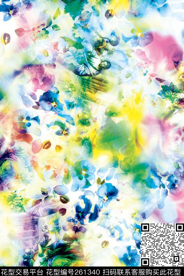 爆款散花数码印花华亿平台下载（图片编号: 261340） - 瓦栏（Walan）